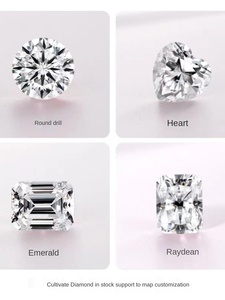 IGI栽培合成ダイヤモンドリングネックレスペンダントイヤリングセット人工結婚指輪ルーズダイヤモンド - Product Image 3