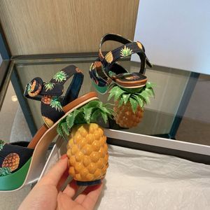 Pineapple Sandalias De Frutas New Design Luxury High Quality Color 2025 Women Bandana Platform <b>Sandals</b> - Product Image 5