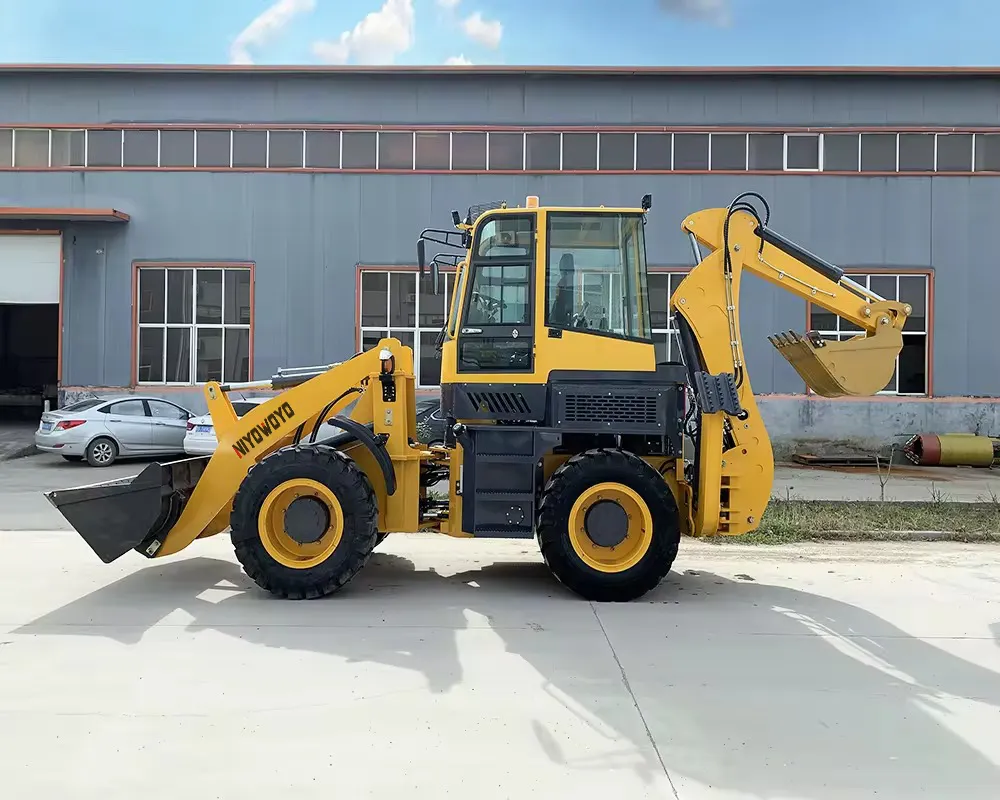 Farm China 4wd Wheel Drive 7.2 Ton 3 Ton Backhoe Loader Kleine Mini Front-End Tractor Loader Graafmachine Digger