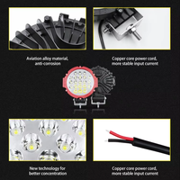 Barra de luz LED de trabajo de alta potencia de 7 pulgadas, 51W, 63W, punto/luz de conducción de inundación para todoterreno UTE 12V 24V 4x4 4WD barco SUV camión