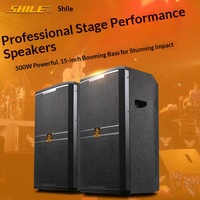 Penguat SHILE S88 Speaker BM15 Tianqin No. 5 Effector, SH10 Mikrofon Profesional Sistem Audio Combo untuk Panggung dan Konferensi