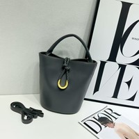 Sac seau en PU grande capacité, nouveau modèle 2025, tissé à nœuds, tendance, polyvalent, bandoulière pour femme, fermeture à fermoir