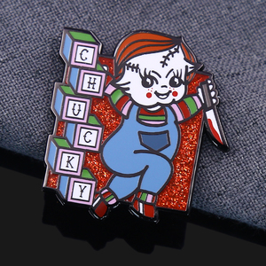 Épinglette personnalisée à bas prix, épinglette en émail dur avec paillettes de dragon d'anime, logo de dessin animé personnalisé, souvenir, broche, épinglette de revers - Product Image 4