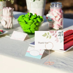 Supports de numéros de table en fil métallique en gros pour mariages et anniversaires – Pinces pour cartes de placement, mémos, notes, photos et étiquettes - Product Image 6
