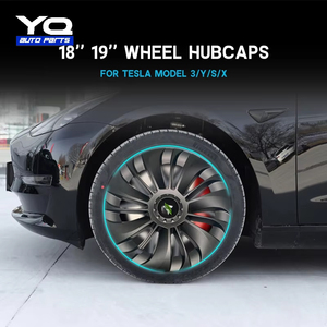 <span class=keywords><strong>Tapacubos</strong></span> de cubierta de centro de rueda de coche negro brillante de la mejor calidad YQ para Tesla Model 3 Model Y cubierta decorativa Fácil instalación - Product Image 2