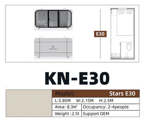 Cápsula de Oficina Inteligente Móvil en Oferta en China, Casa Cápsula con Estructura de Acero, Diseño Moderno Impermeable - Product Image 4