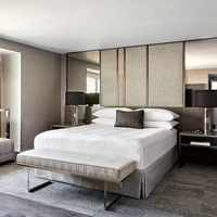 Ensemble de meubles de chambre d'hôtel moderne avec lavabo pour projet d'hôtel 5 étoiles et appartement en gros