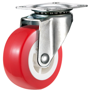 1.5 ''2'' 2.5 ''3'' Light Duty Placa Superior Giratória PVC Roda Vermelha Rodízio <span class=keywords><strong>Industrial</strong></span> Pequeno - Product Image 4