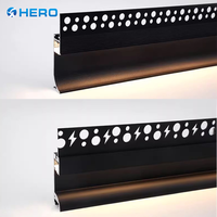 Profilé LED flexible en métal pour plinthe, bande lumineuse pour carrelage, éclairage de sol