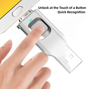 Nueva Memoria USB Encriptada con Huella Dactilar, Interfaz Dual Universal Tipo-C para <span class=keywords><strong>Celular</strong></span> y Computadora, Memoria USB de Alta Capacidad - Product Image 2