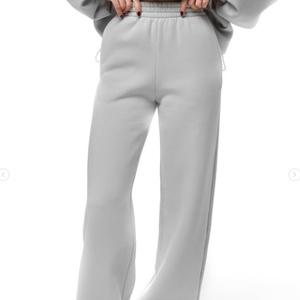 Manufacturer Custom Logo Street <b>Drop</b> Shoulder Pullover Hoodie Double Pocket Loose Jogger 100% Cotton <b>Acid</b> Wash Women Tracksuit - Product Image 3