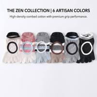 Chaussettes de yoga et de Pilates professionnelles à doigts séparés, antidérapantes, respirantes, écologiques, design color block, pour barre, ballet, danse, fitness