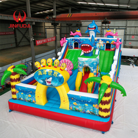 Aire de jeux gonflable sur le thème de l'espace de qualité commerciale avec toboggans, château gonflable pour enfants pour événements en plein air