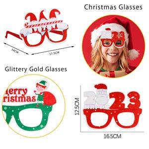 Lunettes de Noël en feutre et plastique personnalisées pour cabine photo, accessoires de fête, vente en gros, pas cher 2023 - Product Image 5