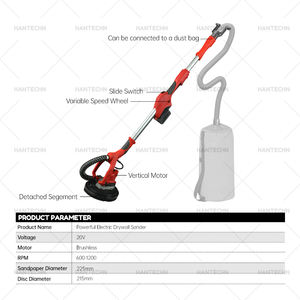 Hantechn 20v Ponceuse à enduit électrique <span class=keywords><strong>sans</strong></span> fil <span class=keywords><strong>sans</strong></span> poussière avec système d'aspiration et collecte <span class=keywords><strong>de</strong></span> poussière - Product Image 2