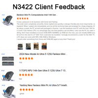 Mini PC IA Sans Ventilateur 11 TOPS NPU Intel AI Boost 14e Gén Ultra 5 125U Win11 Pro 4K 3HD UHD