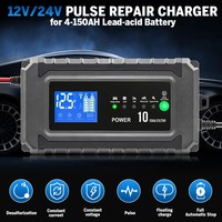 Cargador de Batería Inteligente de 12V 24V 20A 25A con Modo de Reparación Tipo-C para Automóvil, Motocicleta, LiFePO4