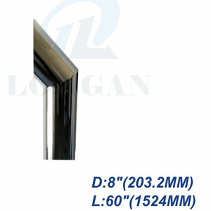 Custom 60C <span class=keywords><strong>D</strong></span>/152.4MM <span class=keywords><strong>L</strong></span>/1524MM in <span class=keywords><strong>acciaio</strong></span> inox cromato curvo Stack tubo di scarico per camion per camion - Product Image 4