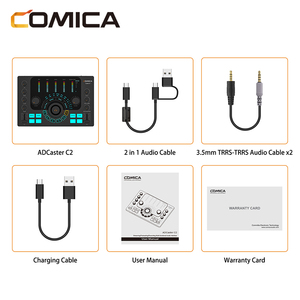 Carte son de streaming COMICA ADCaster C2, mixeur audio externe, son exceptionnel, plage de fréquences 20Hz-20kHz, interfaces XLR/6.35mm/3.5mm - Product Image 4