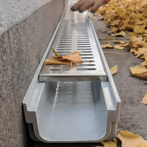 Outdoor Resina Concreto <span class=keywords><strong>U</strong></span> Tipo Trench <span class=keywords><strong>Drain</strong></span> Gutter Polímero Concreto Canal Dreno com Aço Inoxidável Grating Trench <span class=keywords><strong>Drain</strong></span> - Product Image 4