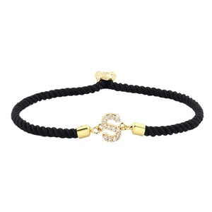 Wholesale 18K Gold Plated <strong>Initial</strong> Letter Charm Handmade Colorful Rope Adjustable Fashion <strong>Bracelet</strong> <strong>with</strong> <strong>Initial</strong> Letter - Product Image 5