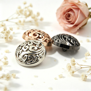 Vintage Hollow Out Round Metal <b>Buttons</b> Multi‑Tone Plated Shank Fastener <b>Buttons</b> For Jacket Blazer Clothing Accessories - Product Image 4