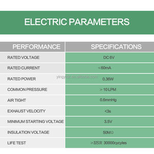 12v petit tensiomètre à deux positions à trois voies soupape d'impulsion pneumatique de haute précision muette - Product Image 3