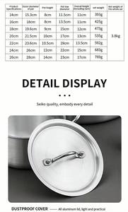 Juego de Ollas de Cocina de Aluminio de 7 Piezas, Más Vendido en el <span class=keywords><strong>Mercado</strong></span> Africano, 14-26 cm, <span class=keywords><strong>Olla</strong></span> para Arroz Pulida con Asa de Alambre de Acero para Estufa de Gas - Product Image 6