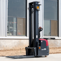 Apilador Eléctrico de 2t 2000kg 4m, Apilador de Palets para Almacén con Batería de Litio de 48V, Manejo de Materiales, CE ISO