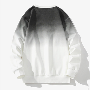 Sweat à capuche col rond pour homme, automne, ODM, dégradé, décontracté, confortable, style Hong Kong, tendance, marque, haut à manches longues, chemise de base - Product Image 2