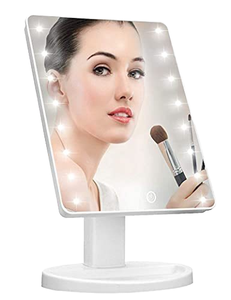 LED Single Sided Magnifying Personalized Desktop Cosmetic Mirror Rotatable Dimmable with <b>Touch</b> <b>Switch</b> - Product Image 1