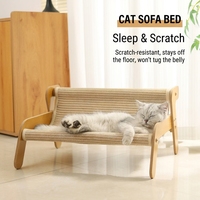 Lit-griffoir pour chat en sisal, mignon, moderne et durable, avec affûtage des griffes intégré, sans peluches, utilisable toute l'année