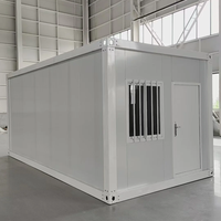 Petite maison modulaire préfabriquée, panneaux sandwich, design pliable, structure en acier galvanisé durable, design moderne pour bureau, hôtel