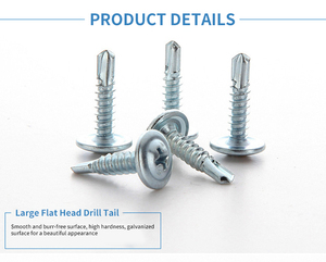 Tornillos Autoperforantes de Zinc de Alta Calidad de Fábrica, Cabeza Phillips, OEM ODM para Trabajos en Metal - Product Image 4