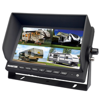 Monitor Cuádruple de 4 Canales con DVR Integrado, Compatible con Cámaras AHD de 720P o 1080P