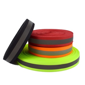 Bán Buôn Tùy Chỉnh Đầy Màu Sắc Băng Phản Quang Huỳnh Quang Cảnh Báo Vải Polyester Nylon Băng Phản Quang Vải - Product Image 5