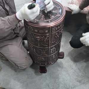 Rueda de Oración de Bronce Personalizada, Escultura Artesanal Budista Tibetana, Cilindro de Oración de Cobre Grande para Decoración Religiosa de Templos - Product Image 6