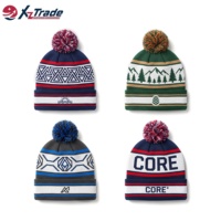 Bonnet d'hiver tricoté unisexe avec pompon, chaud et confortable, avec logo personnalisé, idéal pour le froid – Vente en gros