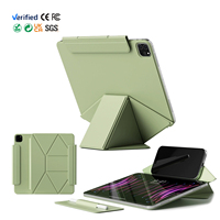 Étui magnétique détachable pour tablette avec support multi-pliable, emplacement pour stylet, fonction veille/réveil automatique, coque fine antichoc, logo personnalisé pour iPad M2/3/4