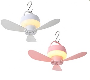 Ventilador de Techo Silencioso sin Escobillas, Recargable por USB, con Luz Nocturna LED, Mini Ventilador Compacto para Uso Nocturno de Estudiantes - Product Image 2