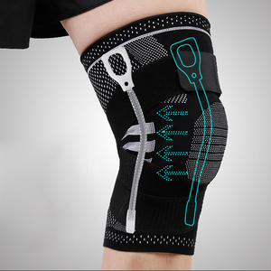 Genouillères de compression ajustables en tricot respirant avec coussinet de gel rotulien et stabilisateurs latéraux pour une protection optimale - Expédition rapide - Product Image 6
