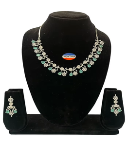 Elegante clásico AD2 collar conjunto pendientes elegante joyería de moda clásica para fiestas aniversarios eventos tradicionales para - Product Image 6