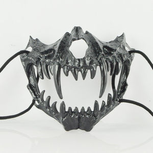 Maschera Bianca da Teschio per Halloween - Maschera Orribile da Teschio Animale per Cosplay di <span class=keywords><strong>Oni</strong></span>, Tengu, Drago e Tigre - Product Image 3