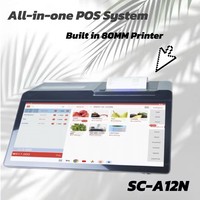 Nouvelle conception de terminal de point de vente tout-en-un, système de caisse complet pour supermarché, magasin, Win/Android