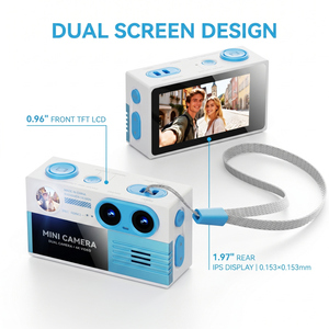 Nouvel <span class=keywords><strong>appareil</strong></span> <span class=keywords><strong>photo</strong></span> numérique <span class=keywords><strong>compact</strong></span> pour enfants avec double objectif 4K, IMX371 16MP, vision nocturne, écran IPS, pour la photographie des enfants - Product Image 1