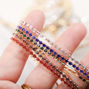 Wholesale Trendy Women's Fashion Custom <b>Initial</b> Alloy 18k Gold Plated Diamond Coloured Zircon Mosaic - Product Image 2