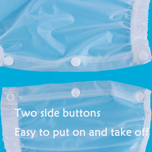 Couches lavables pour adultes en TPU transparent givré, bouton réutilisable, pantalon en plastique pour adultes, imperméable, <span class=keywords><strong>lavable</strong></span>, pour la <span class=keywords><strong>protection</strong></span> contre l'incontinence - Product Image 4