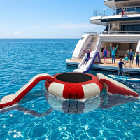 Parc aquatique commercial PVC extérieur Sports nautiques Trampoline gonflable flottant de 5M pour enfants