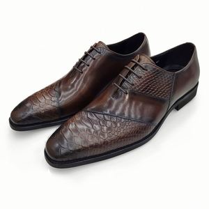Chaussures en cuir pour hommes XuanWu, style Oxford élégant, à enfiler, bout fermé, respirantes, légères, semelle en caoutchouc isolante - Product Image 5