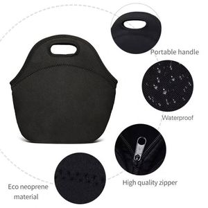 Sac à déjeuner en néoprène coloré, sac isotherme pour le déjeuner, taille personnalisée, sacs réutilisables pour les voyages en plein air - Product Image 2